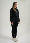 Black Crop Top SweatSuit