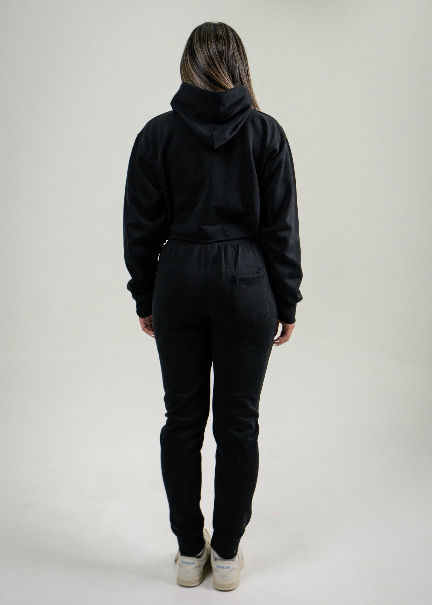 Black Crop Top SweatSuit