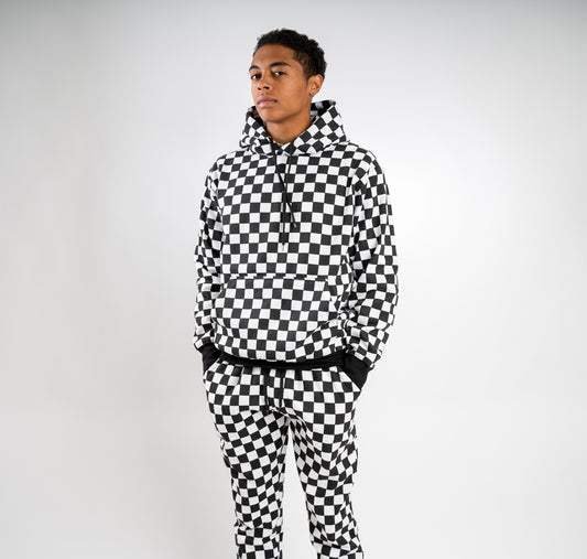 Checkered Heavy Blend Fleece SweatSuit