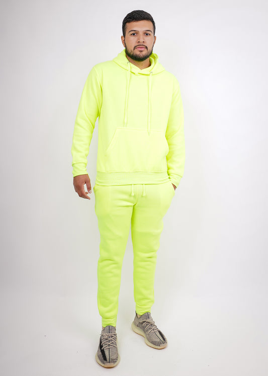 Neon Lime Heavy Blend Fleece SweatSuit