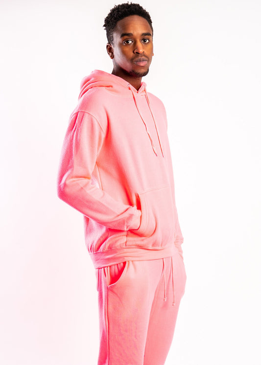 Neon Pink Heavy Blend Fleece Hooded Sweatshirt