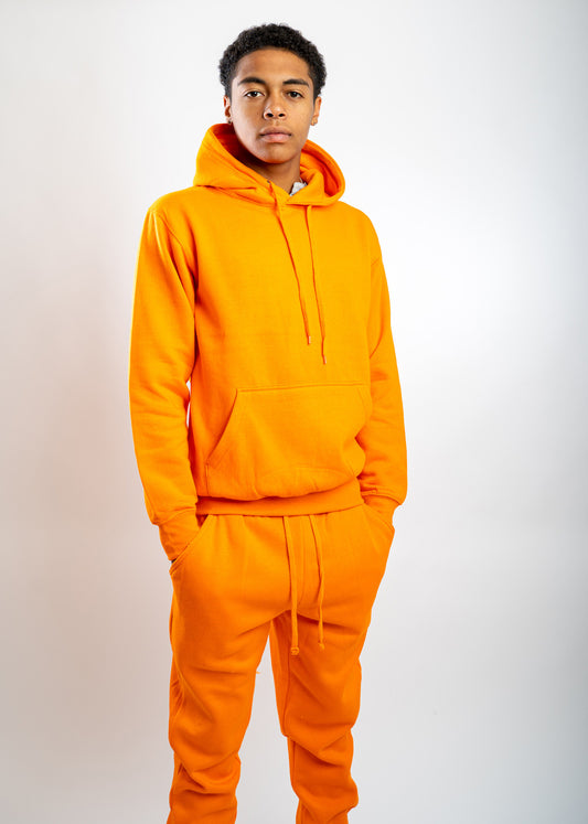 Neon Orange Heavy Blend Fleece SweatSuit