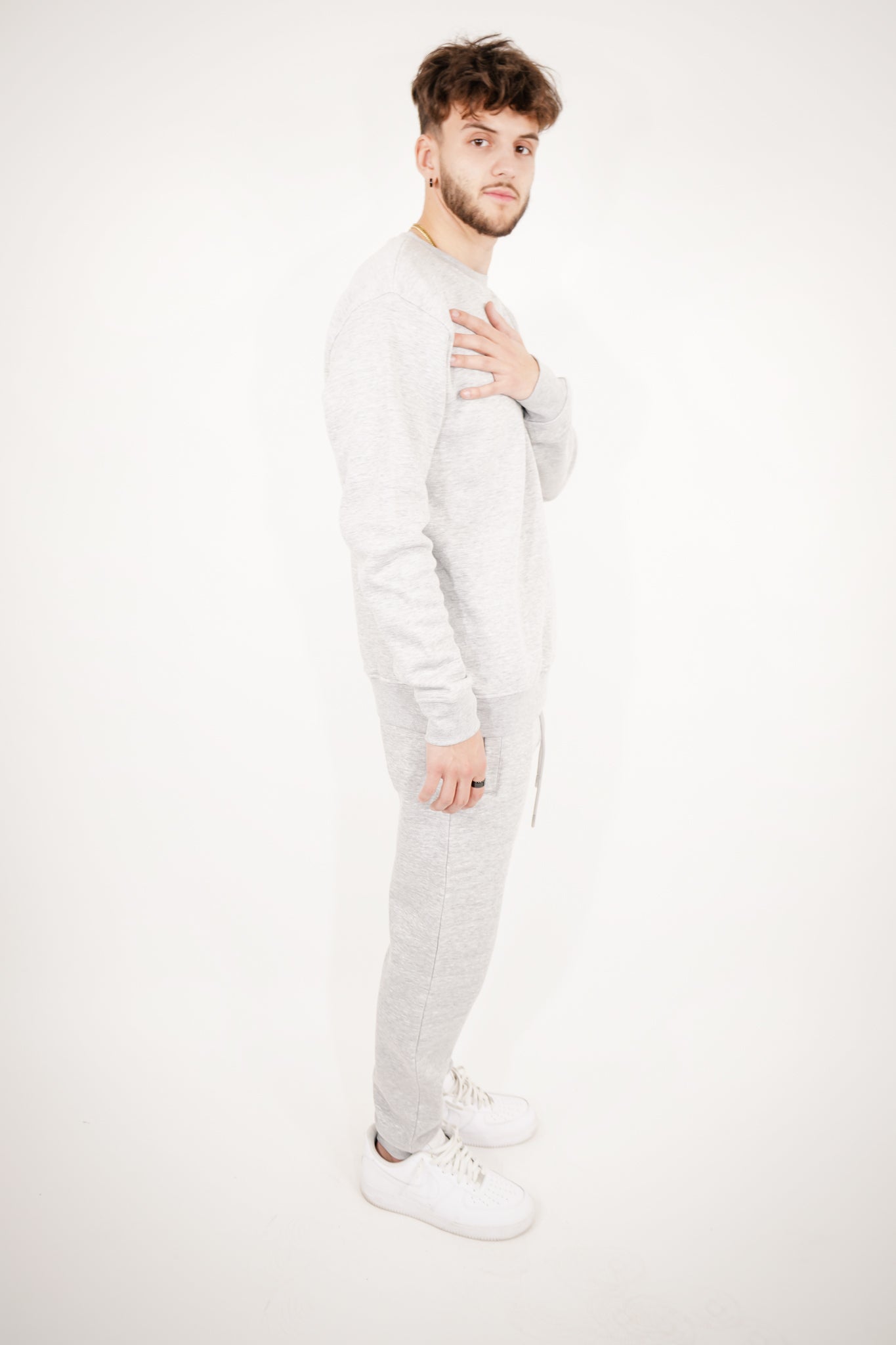 Tight Fleece Crew-Neck SweatSuit