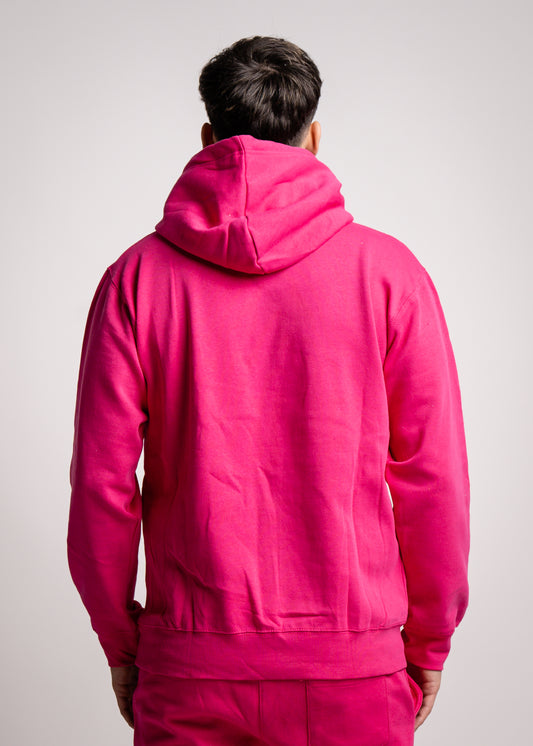Hot Pink Heavy Blend Fleece Hooded Sweatshirt
