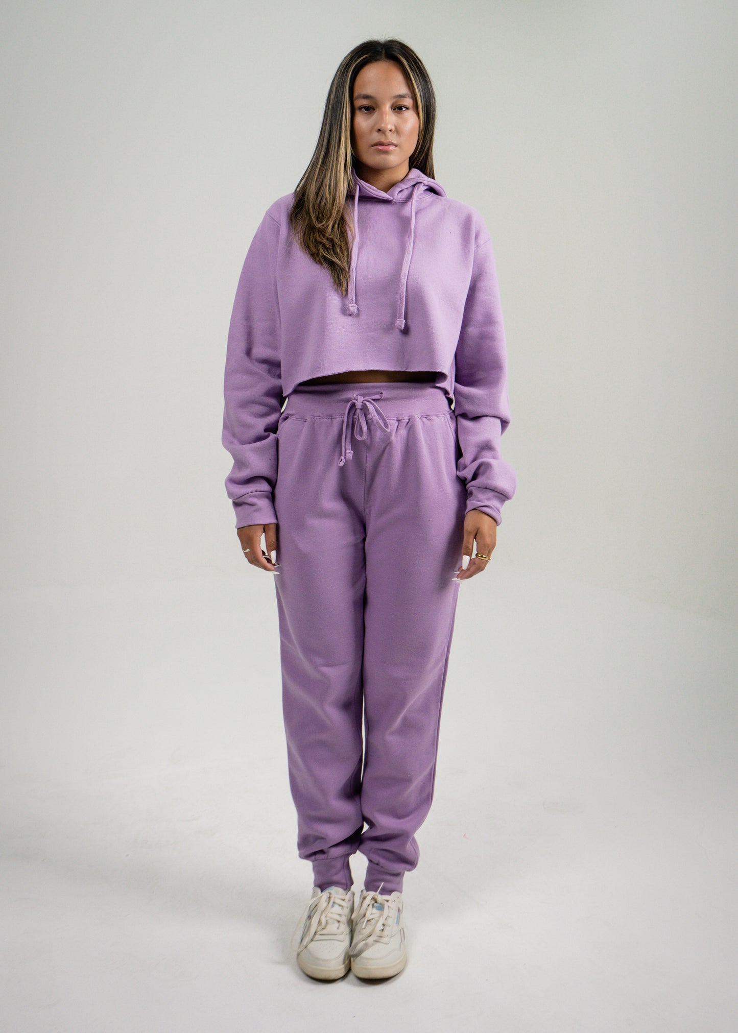 Lilac Crop Top SweatSuit