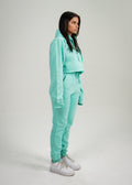 Mint Crop Top SweatSuit