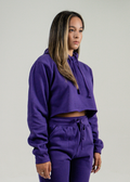 Purple Hooded Crop Top