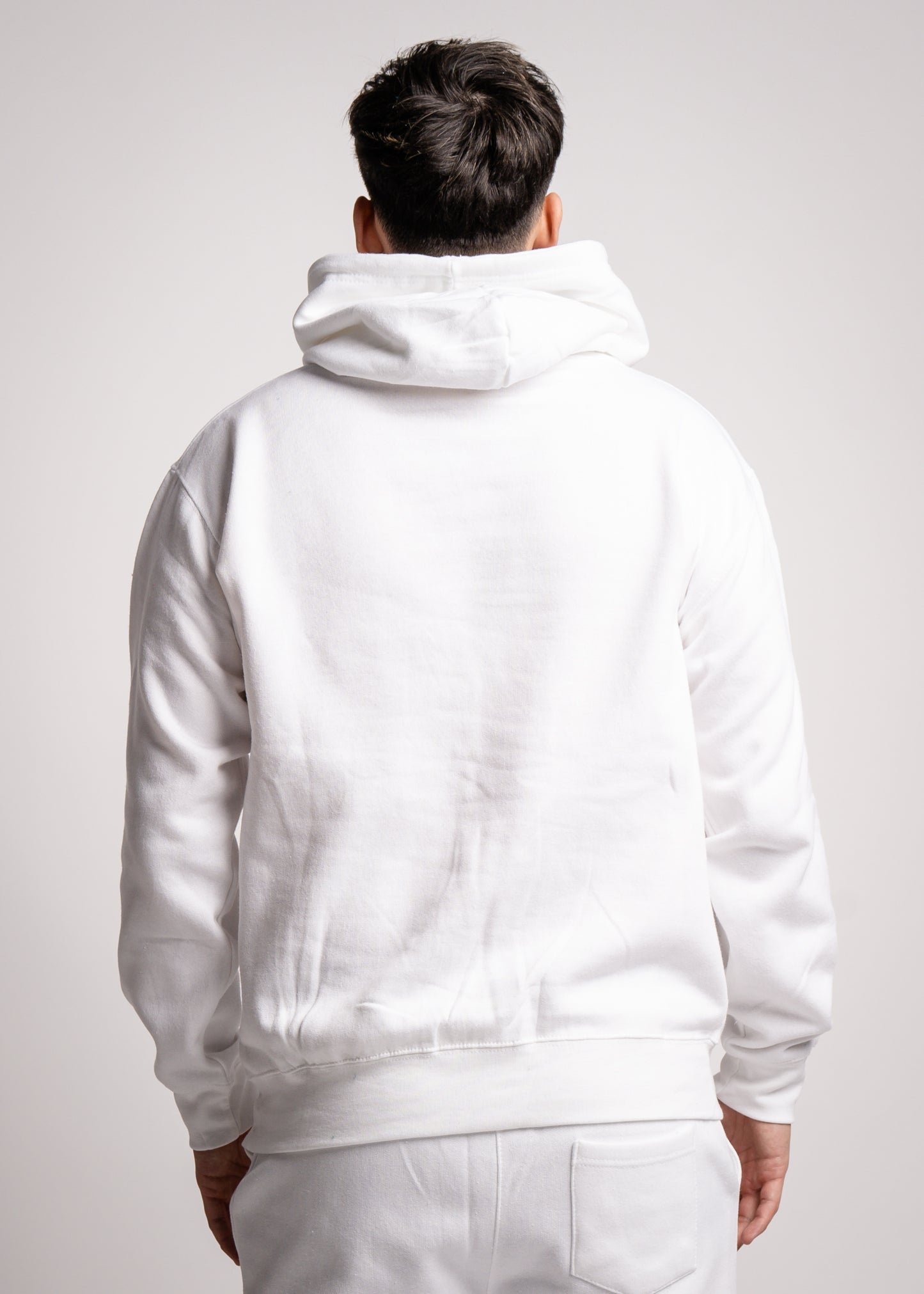 White Heavy Blend Fleece Hooded Sweatshirt