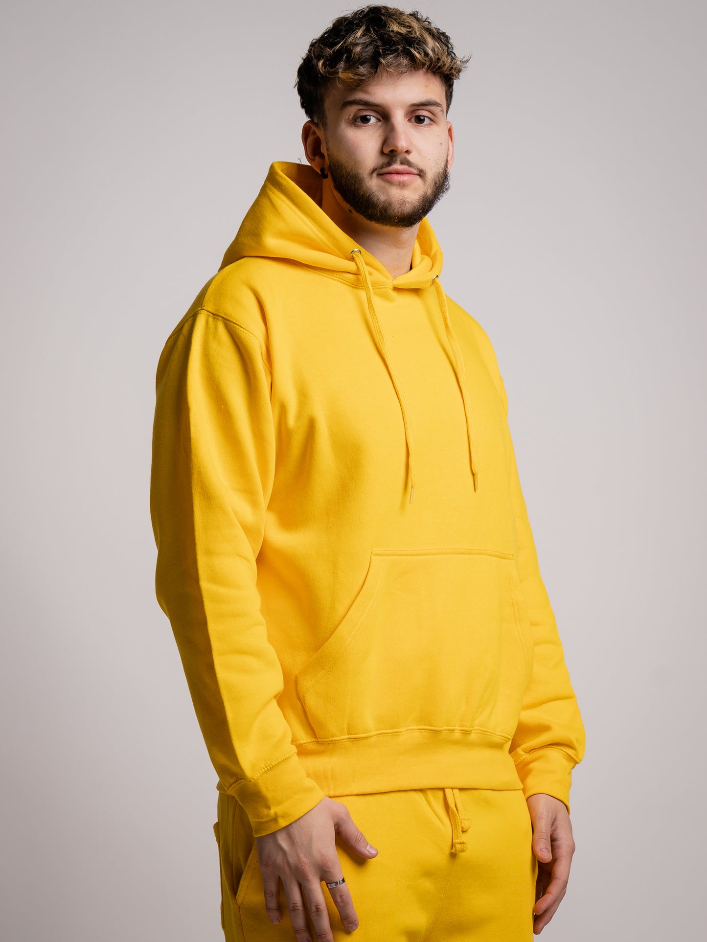 Yellow Heavy Blend Fleece Hooded Sweatshirt