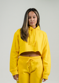 Yellow Hooded Crop Top